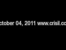 October 04, 2011 www.crisil.com