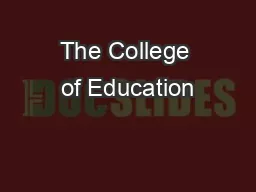 The College of Education