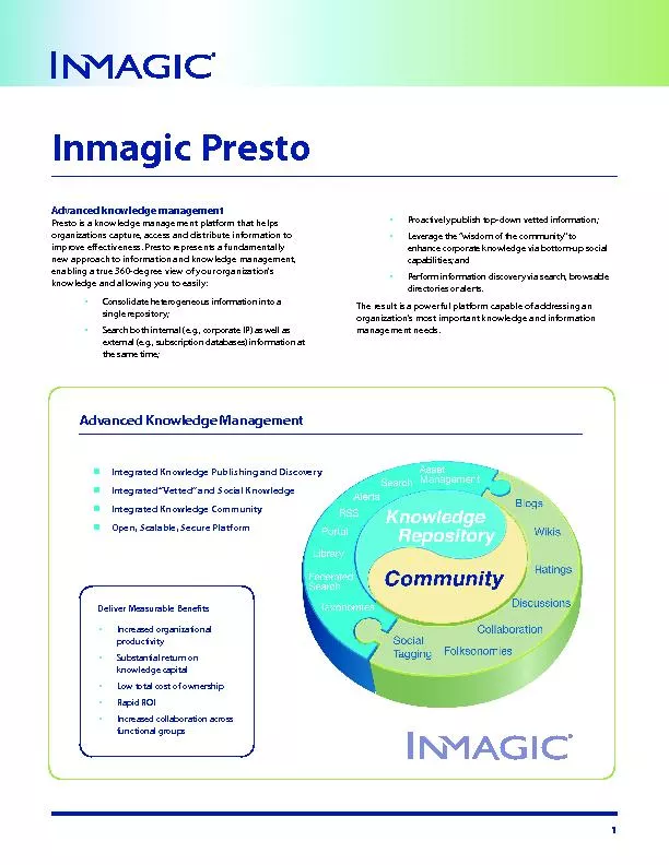 Presto is a knowledge management platform that helps