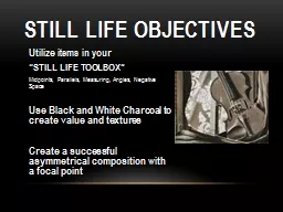 still life objectives