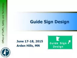 Guide Sign Design