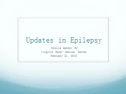 Updates in Epilepsy