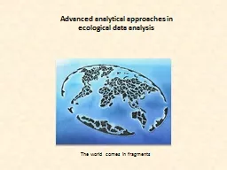 Advanced analytical approaches in ecological data analysis
