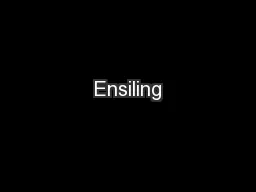 Ensiling