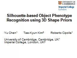 Silhouette-based Object Phenotype Recognition using 3D Shap