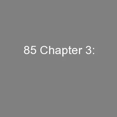 85 Chapter 3: