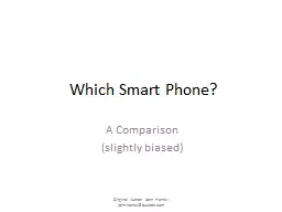 Which Smart Phone?