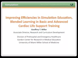 Improving Efficiencies in Simulation Education,