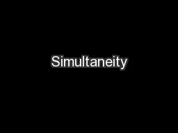 Simultaneity