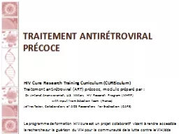Traitement antirétroviral précoce