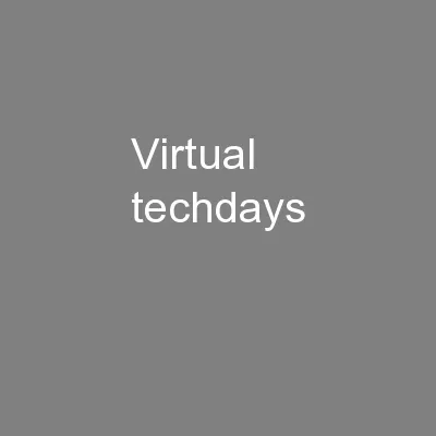 virtual techdays