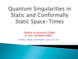 Quantum Singularities in Static and