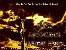 What Do You See In The Crucifixion of Jesus?