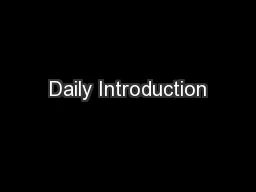 Daily Introduction