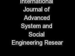 International Journal of Advanced System and Social Engineering Resear