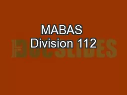 MABAS Division 112