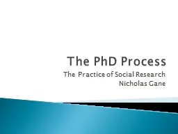 The PhD Process