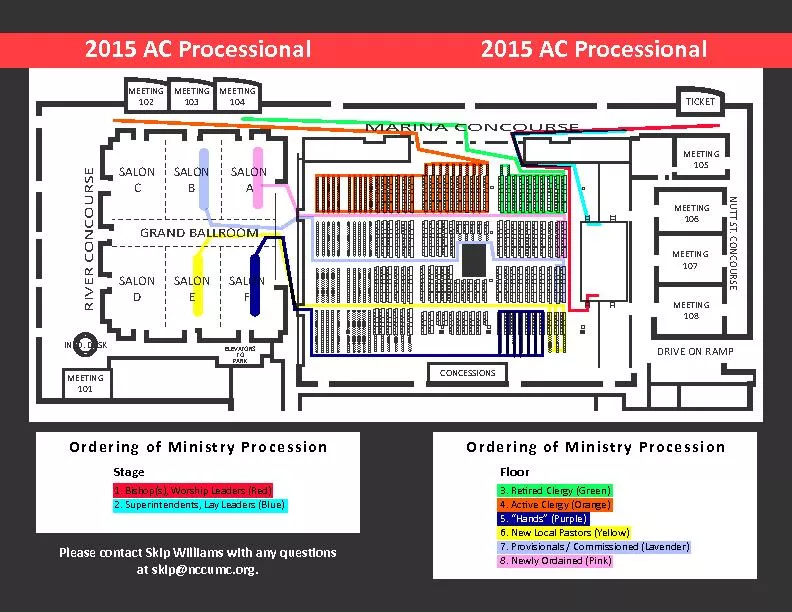 Directions for 2015 AC Processional