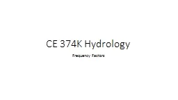 CE 374K Hydrology
