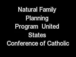 Natural Family Planning Program  United States Conference of Catholic