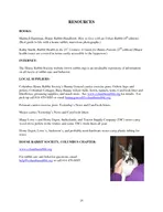 RABBIT CARE  BEHAVIOR INFORMATION Prepared by the Columbus House Rabbit Society www