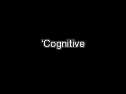 ‘Cognitive