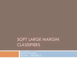 Soft Large Margin classifiers