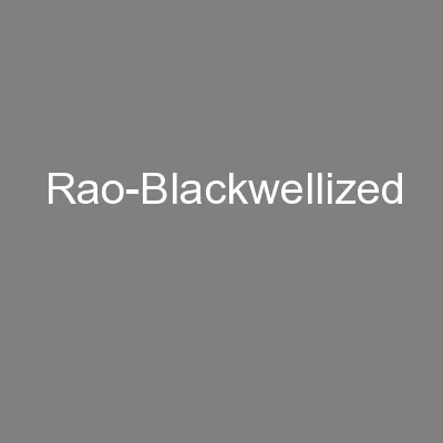 Rao-Blackwellized