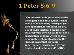 1 Peter 5:6-9