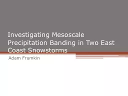 Investigating Mesoscale Precipitation