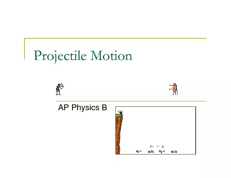 Projectile -Any object which projected by some means and continues to