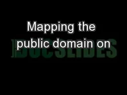 Mapping the public domain on