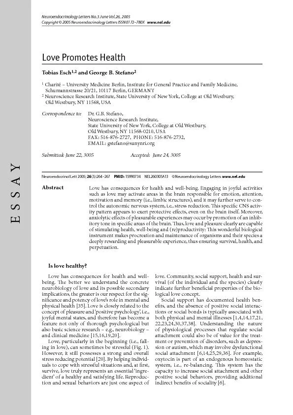 Neuroendocrinology Letters No.3 June Vol.26, 2005 Copyright 