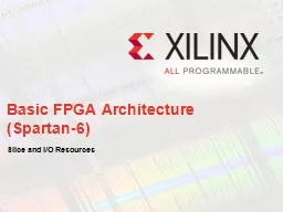 Basic FPGA Architecture (Spartan-6)