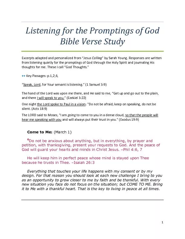 Listening for the Promptings of God