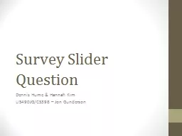 Survey Slider Question