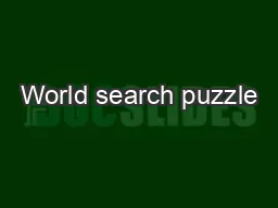 World search puzzle