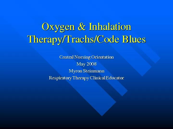 Oxygen & Inhalation