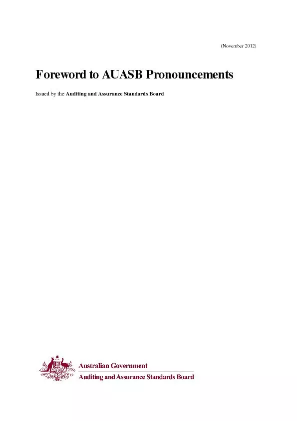 to AUASB Pronouncements