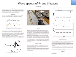 Wave speeds of P- and S-Waves