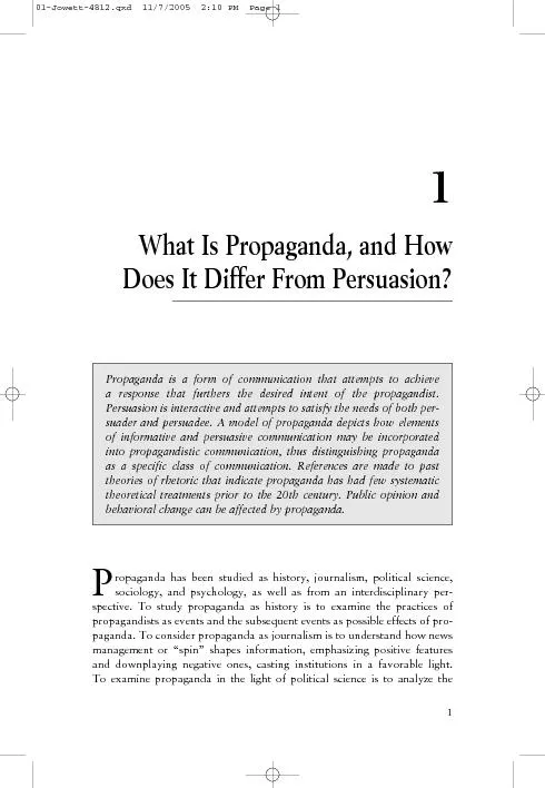 What Is Propaganda,and How