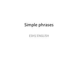 Simple phrases