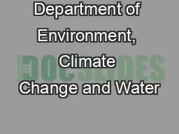 Department of Environment, Climate Change and Water