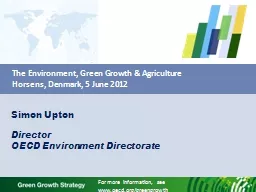 The Environment, Green Growth & Agriculture