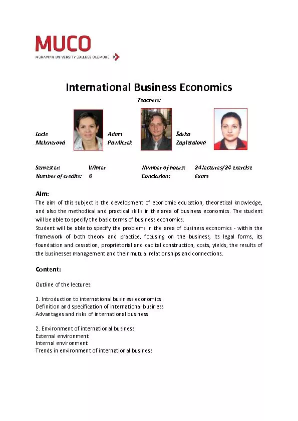 International Business Economics