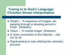 Tuning in to God’s Language: