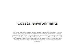 Coastal environments