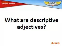 What are descriptive adjectives?