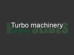 Turbo machinery