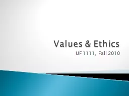 Values & Ethics